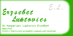 erzsebet luptovics business card