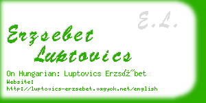 erzsebet luptovics business card